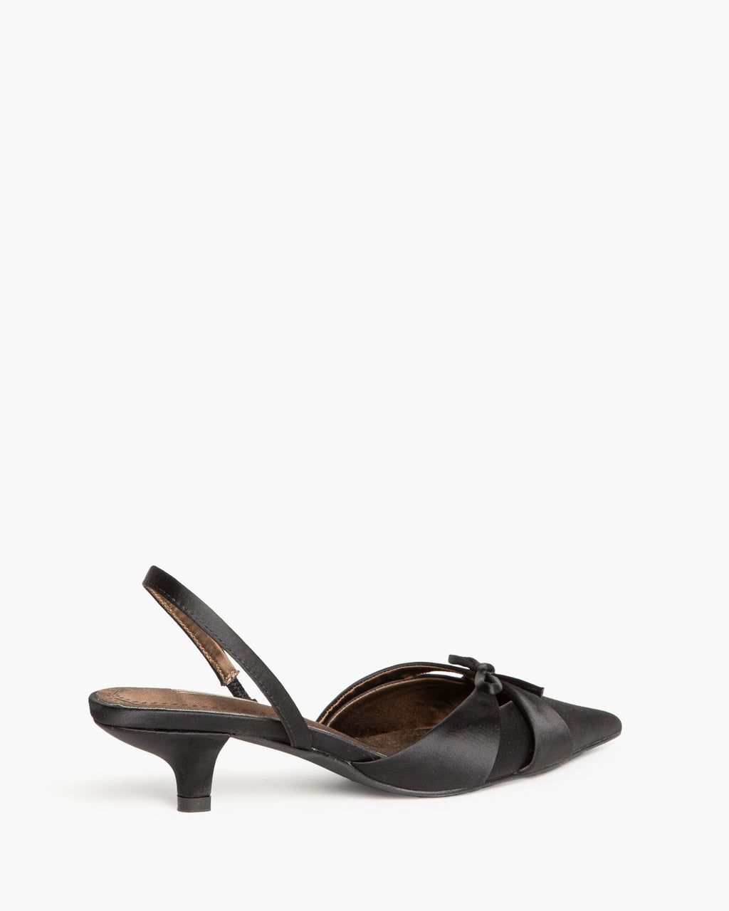 Slingback Satín Negro M5312